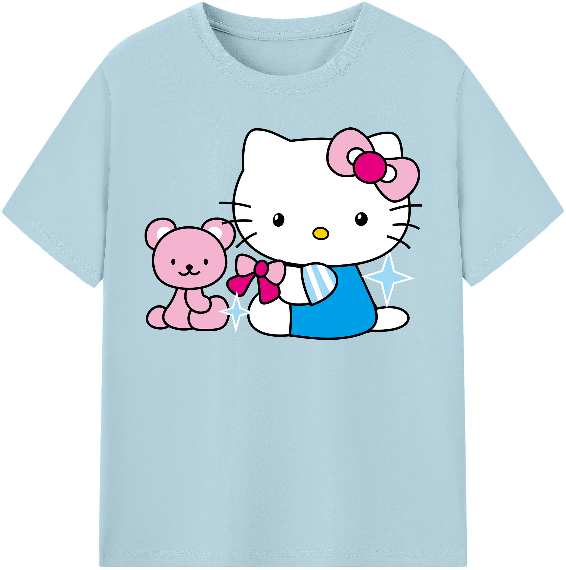 （画像用） Hello Kitty ハローキティ 綿100％半袖Tシャツ（フロントプリント）